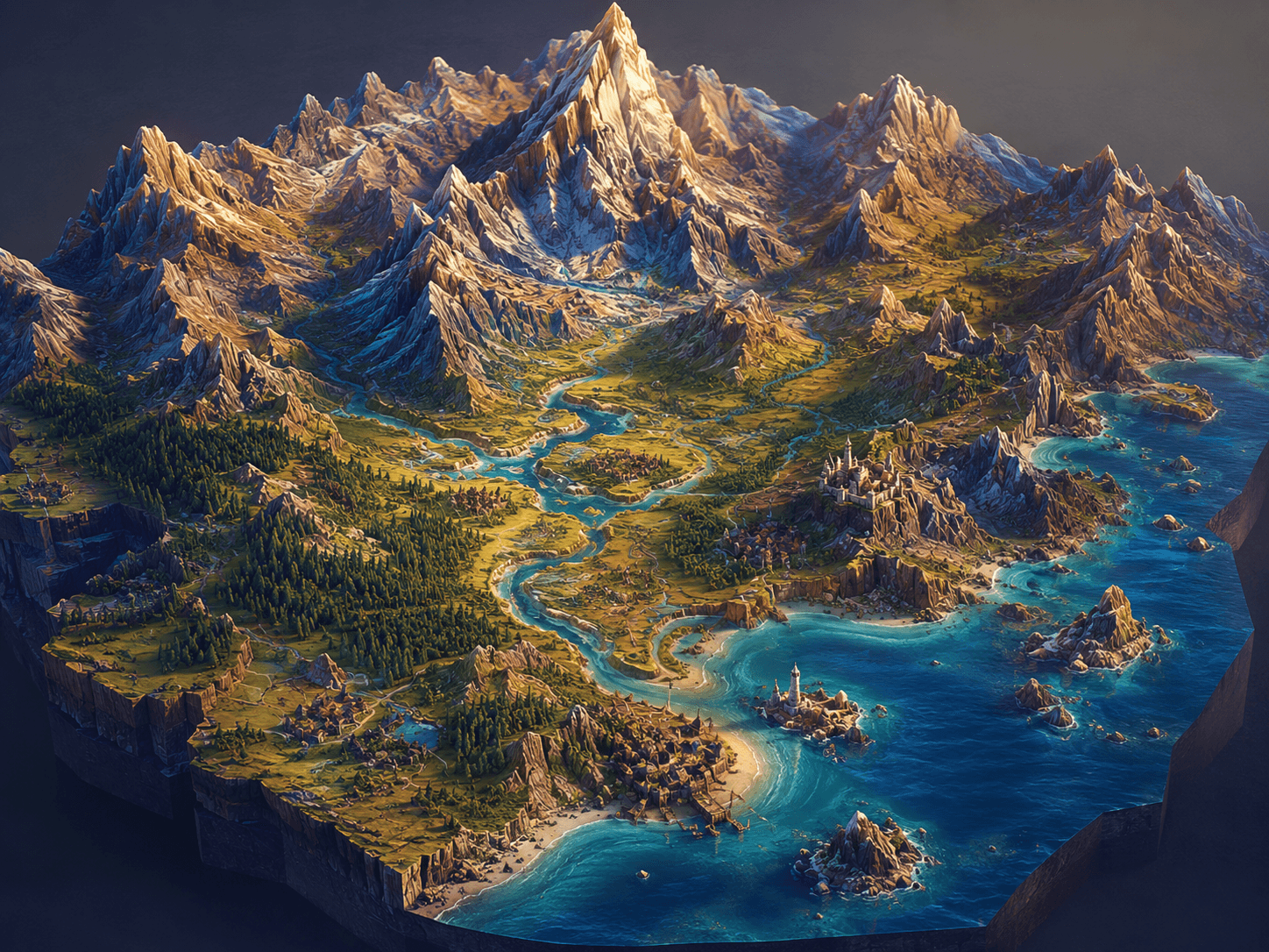 Terrain render — Isometric relief